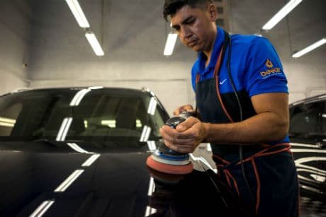 Polishing to remove water stains